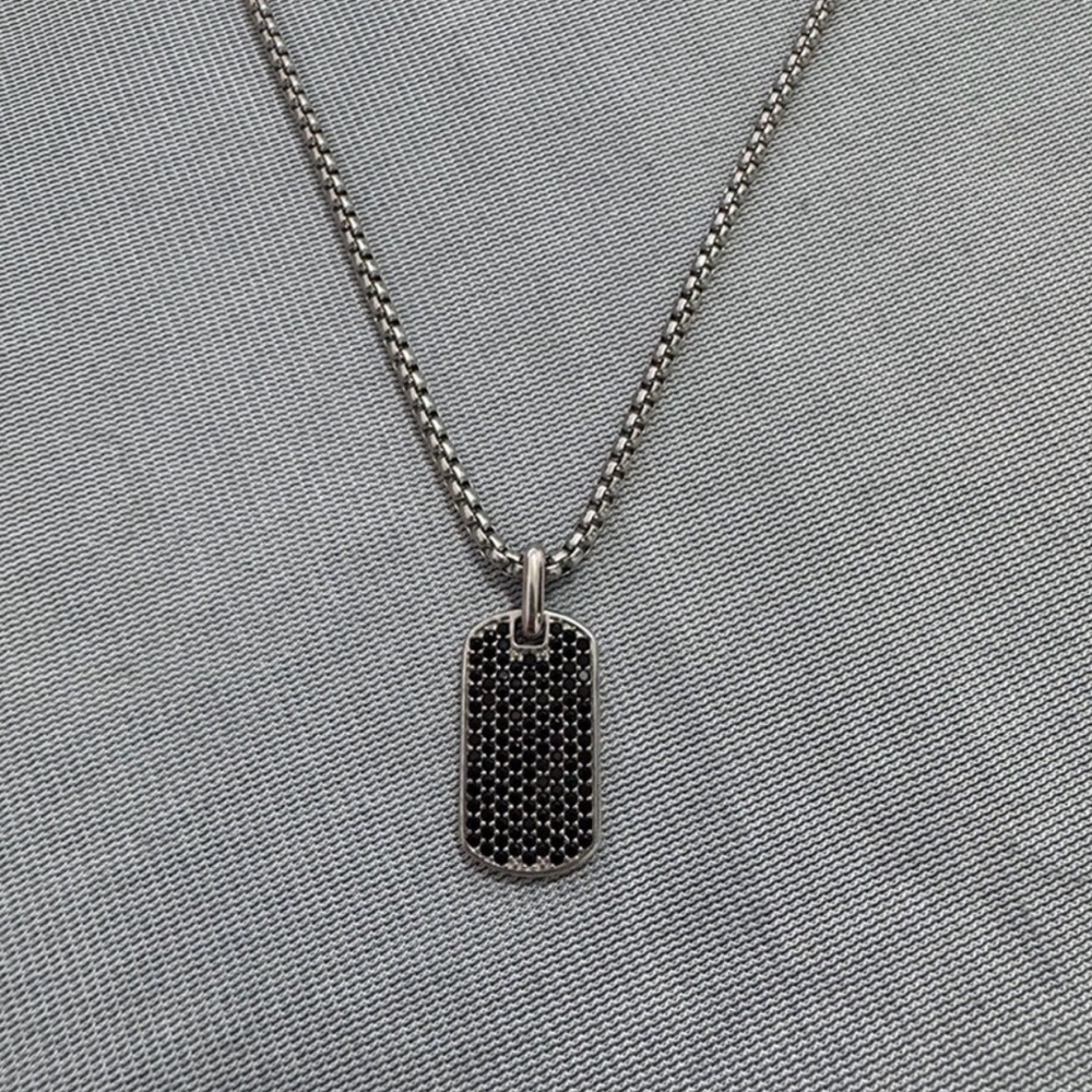David Yurman Silver and Black Necklace